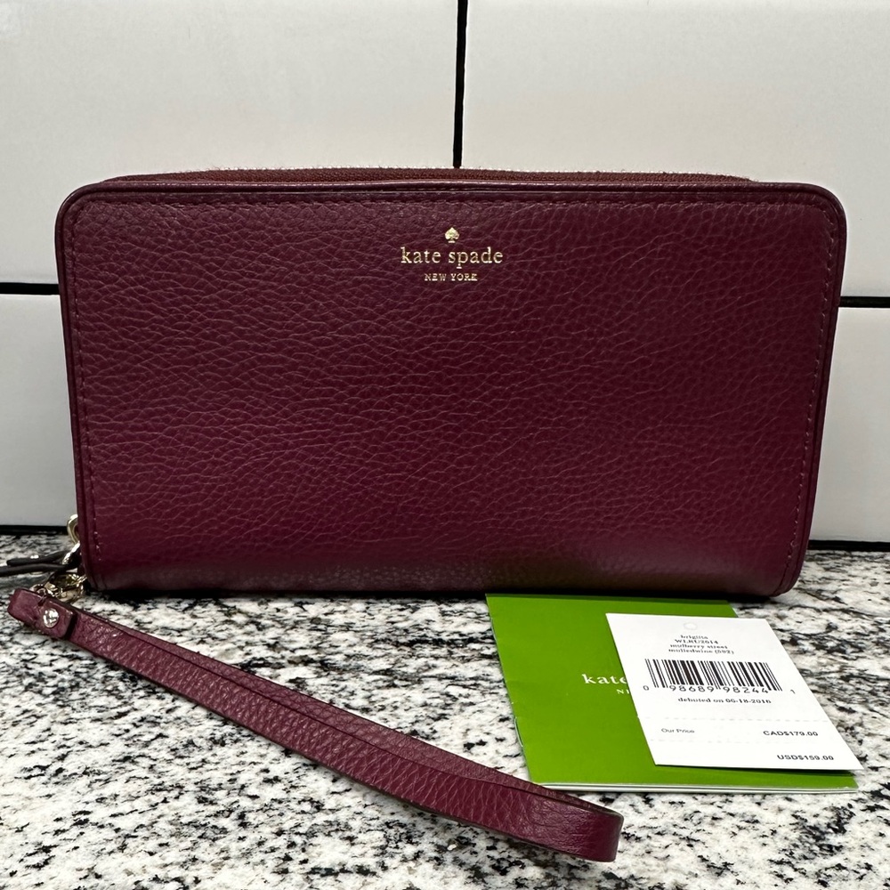 Kate Spade Plum Wristlet Wallet